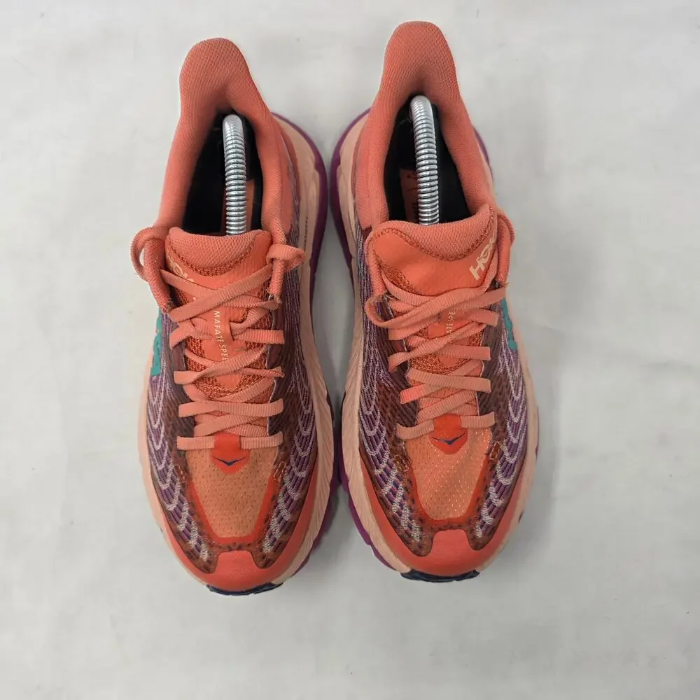 Hoka Mafate Speed 4 Papaya Real Teal Trail Running Shoes Women’s 5.5